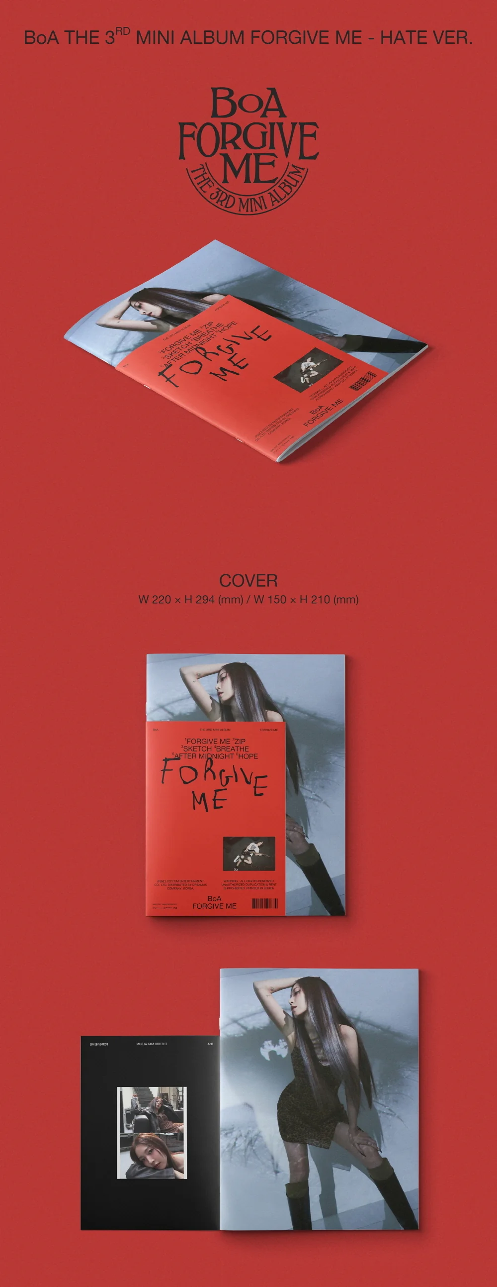 BoA - 3rd Mini Album Forgive Me (Hate Ver.) - Image 2