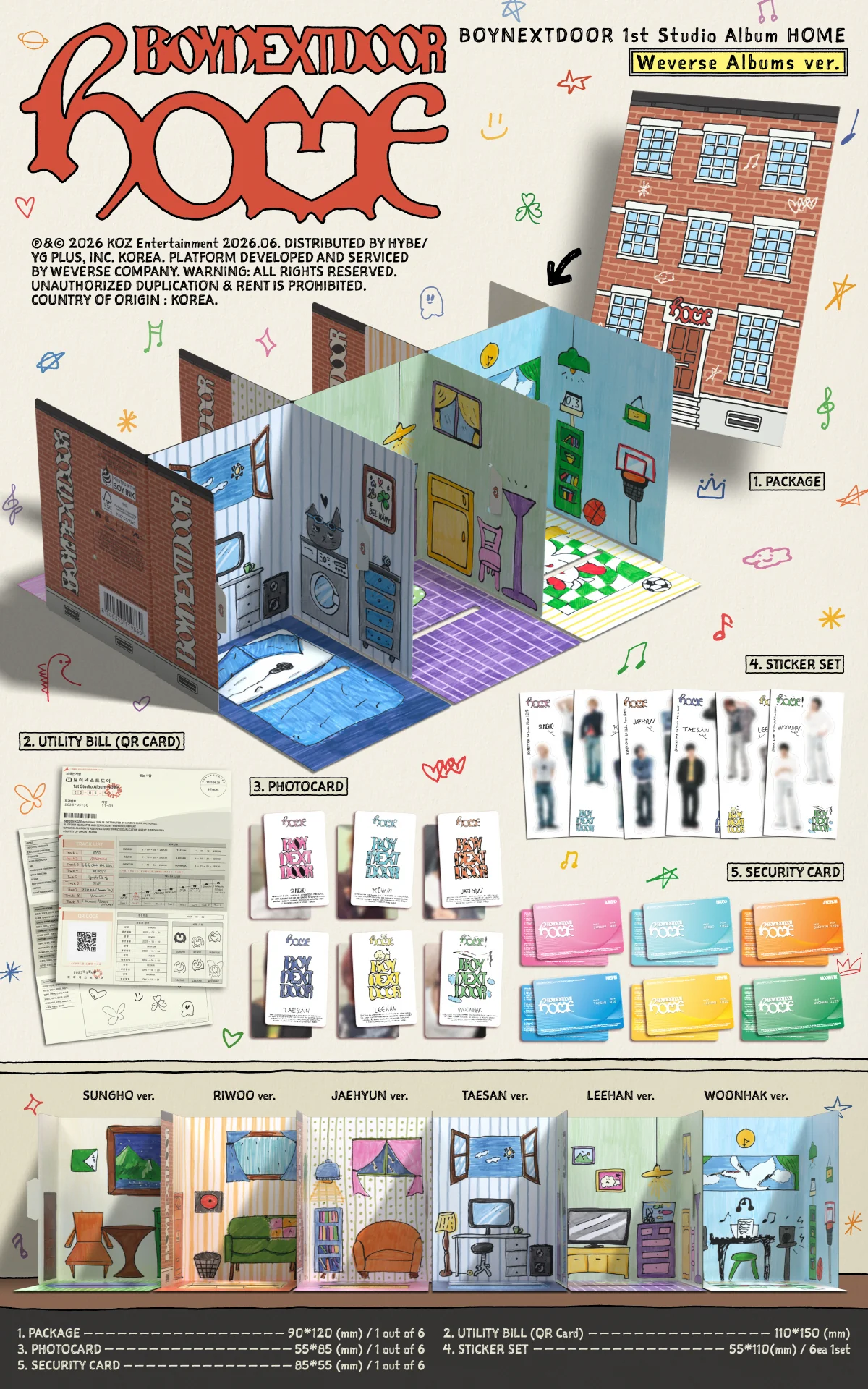 BOYNEXTDOOR - 1st Studio Album HOME [Weverse Albums ver.] - Image 2