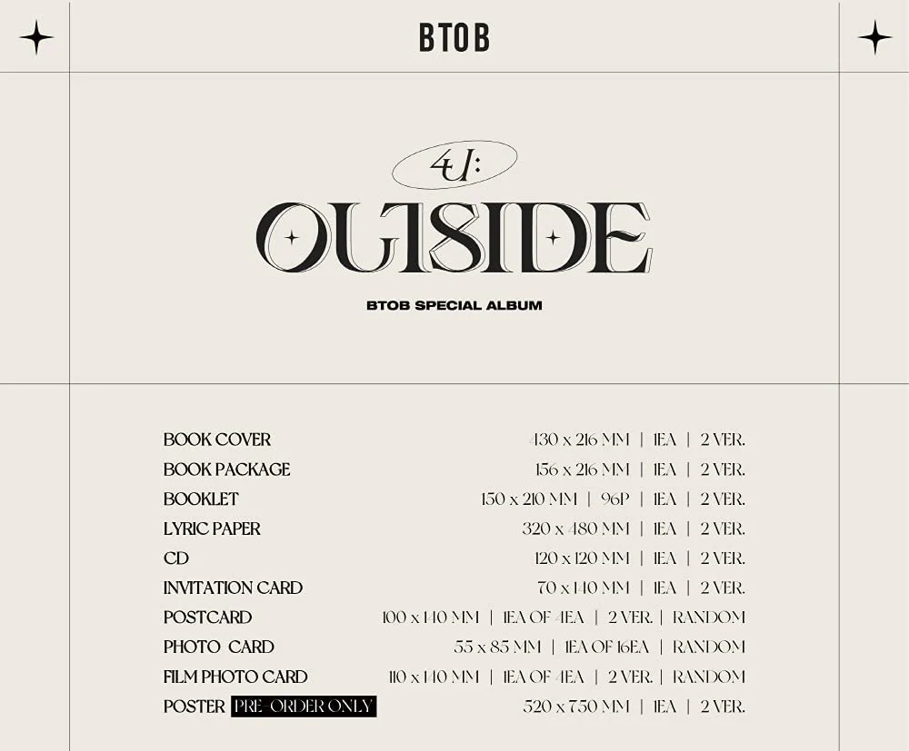 BTOB - 4U : OUTSIDE (Special Album) Album+Extra Photocards Set - Image 2