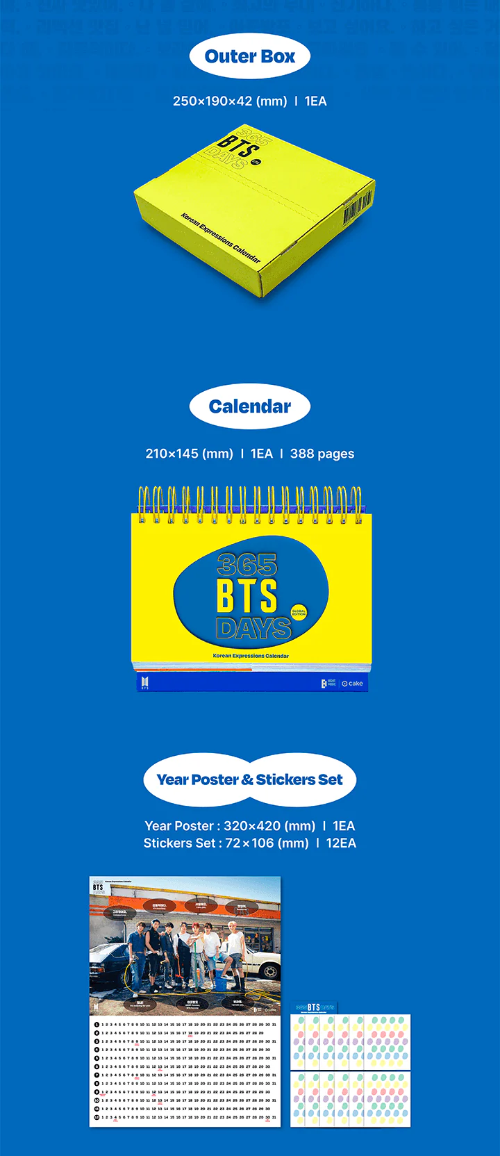 BTS - 365 BTS DAYS KOREAN EXPRESSIONS CALENDAR - Image 3