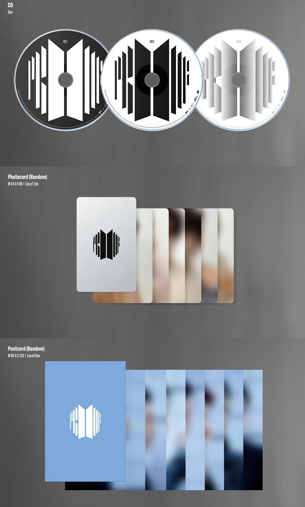 BTS BANGTAN BOYS - Proof Compact Edition [BTS Anthology Album] 3CD+ KPOP MARKET LIMITED EXTRA PHOTOCARDS SET - Image 5