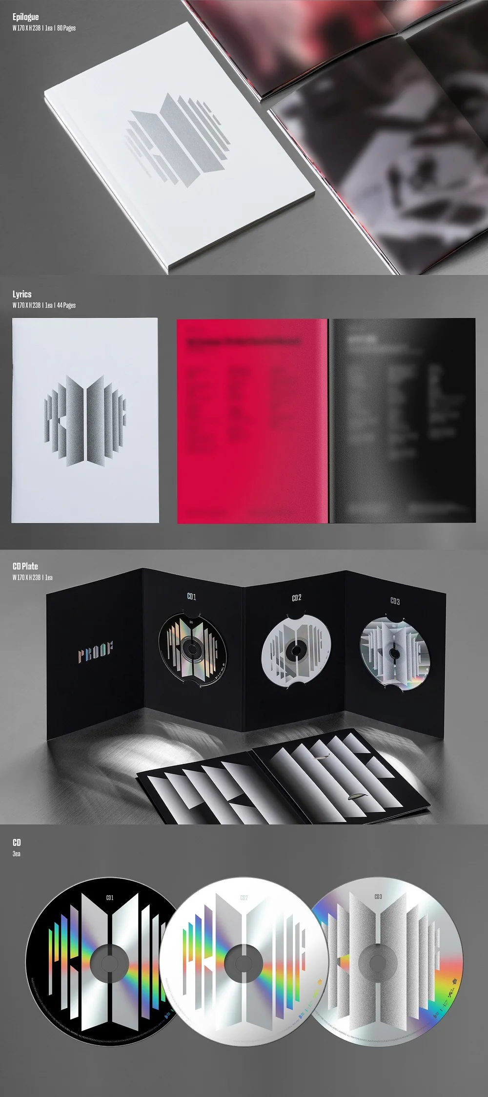 BTS BANGTAN BOYS - Proof Standard+Compact Edition SET [BTS Anthology Album] 6CD+1Folded Poster+KPOP MARKET LIMITED EXTRA PHOTOCARDS SET - Image 7