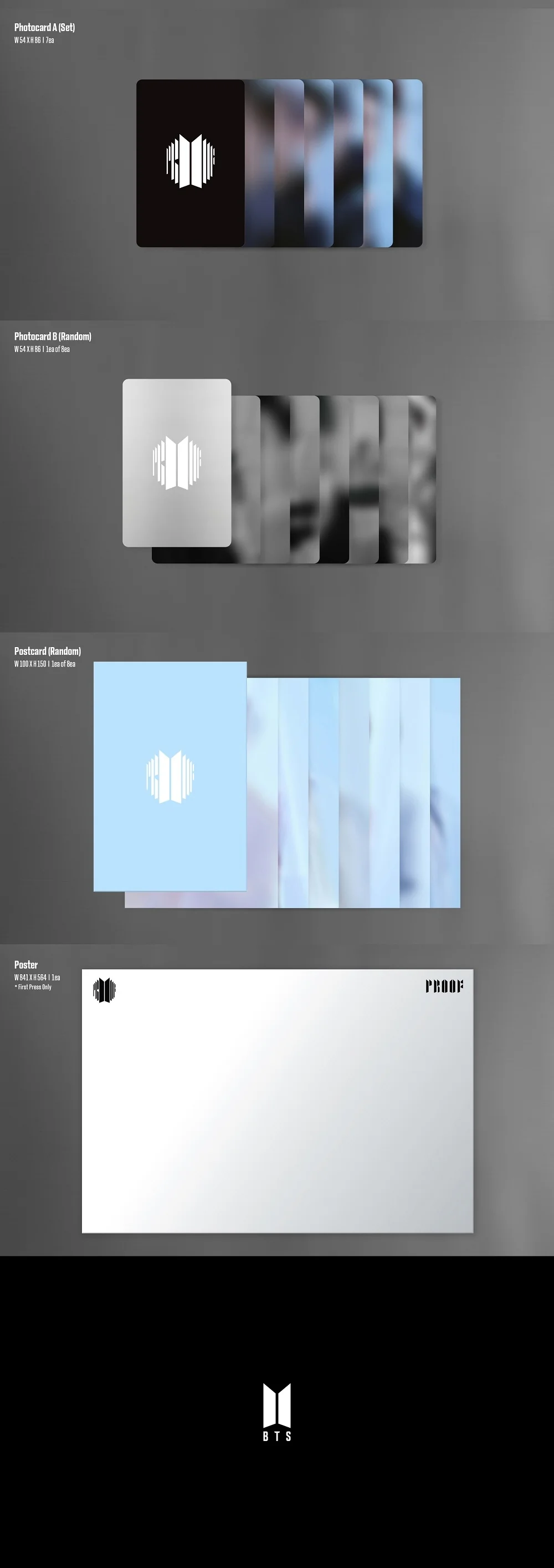 BTS BANGTAN BOYS - Proof Standard+Compact Edition SET [BTS Anthology Album] 6CD+1Folded Poster+KPOP MARKET LIMITED EXTRA PHOTOCARDS SET - Image 8