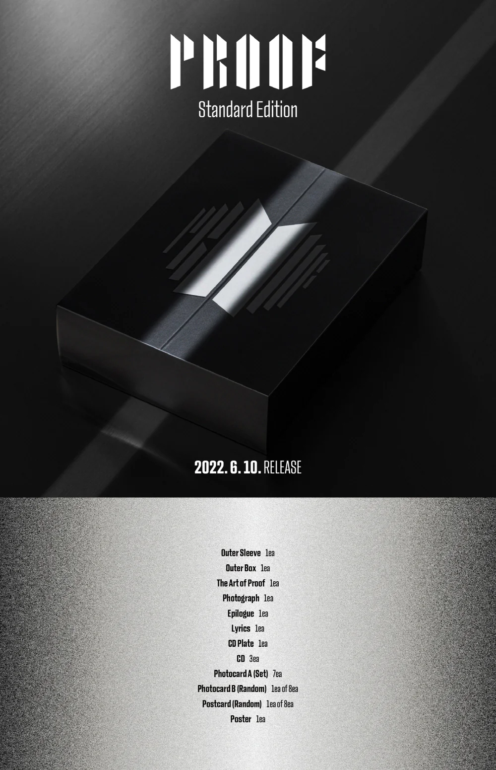 BTS Bangtan Boys - Proof Standard Edition [BTS Anthology Album] CD+Folded Poster+KPOP MARKET LIMITED EXTRA PHOTOCARDS SET - Image 2