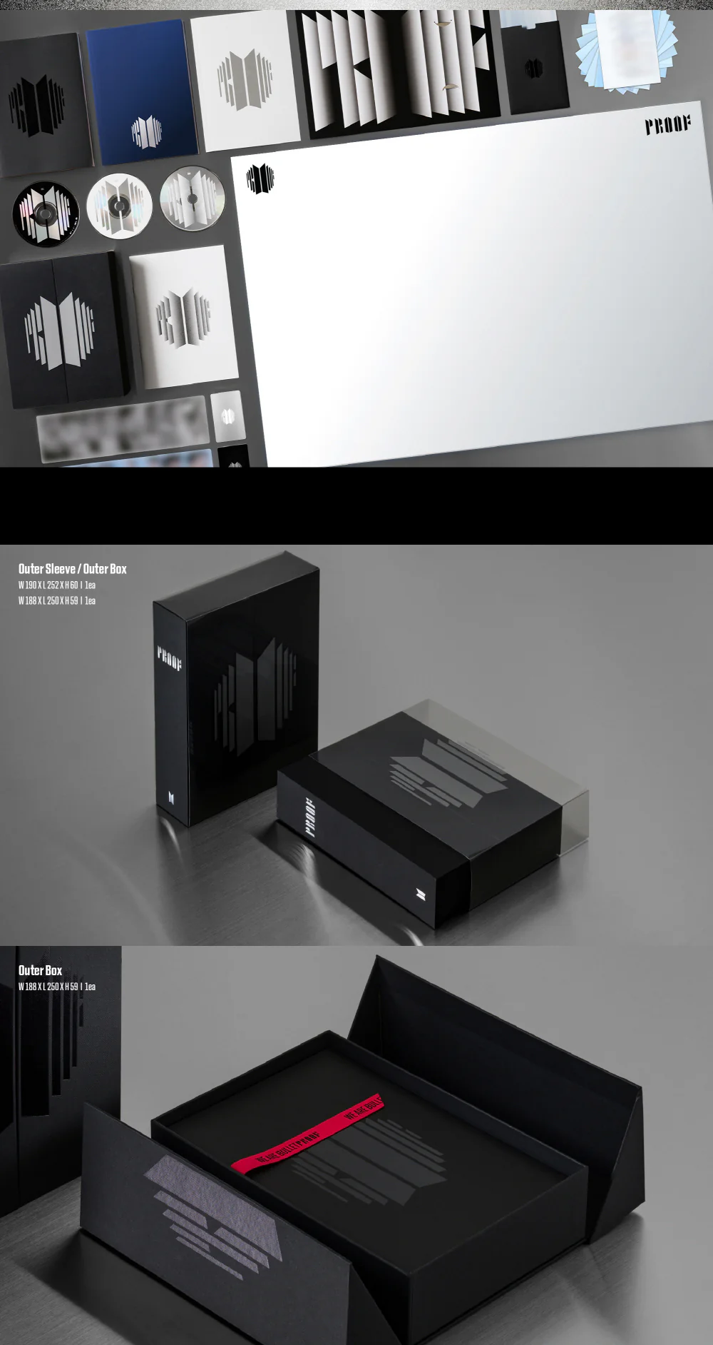BTS Bangtan Boys - Proof Standard Edition [BTS Anthology Album] CD+Folded Poster+KPOP MARKET LIMITED EXTRA PHOTOCARDS SET - Image 3