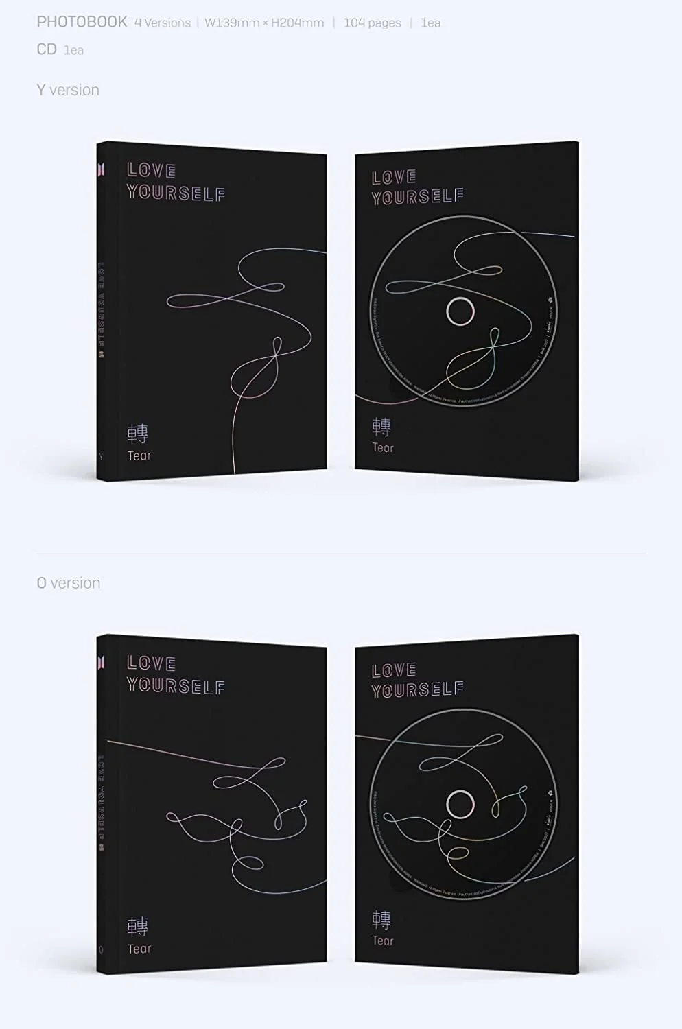 BTS - LOVE YOURSELF 轉 Tear (Vol.3) Album+Extra Photocard Set - Image 3