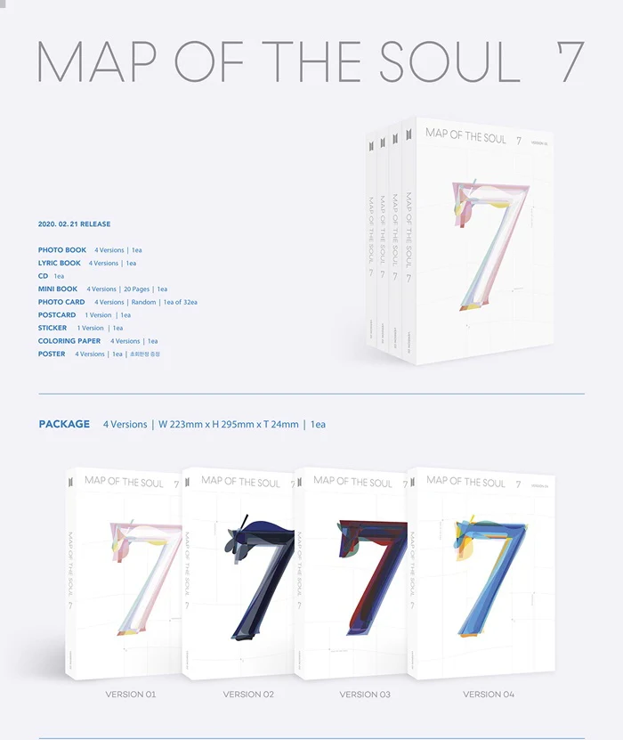 BTS - MAP OF THE SOUL : 7 CD+Photocard+Free Gift - Image 2