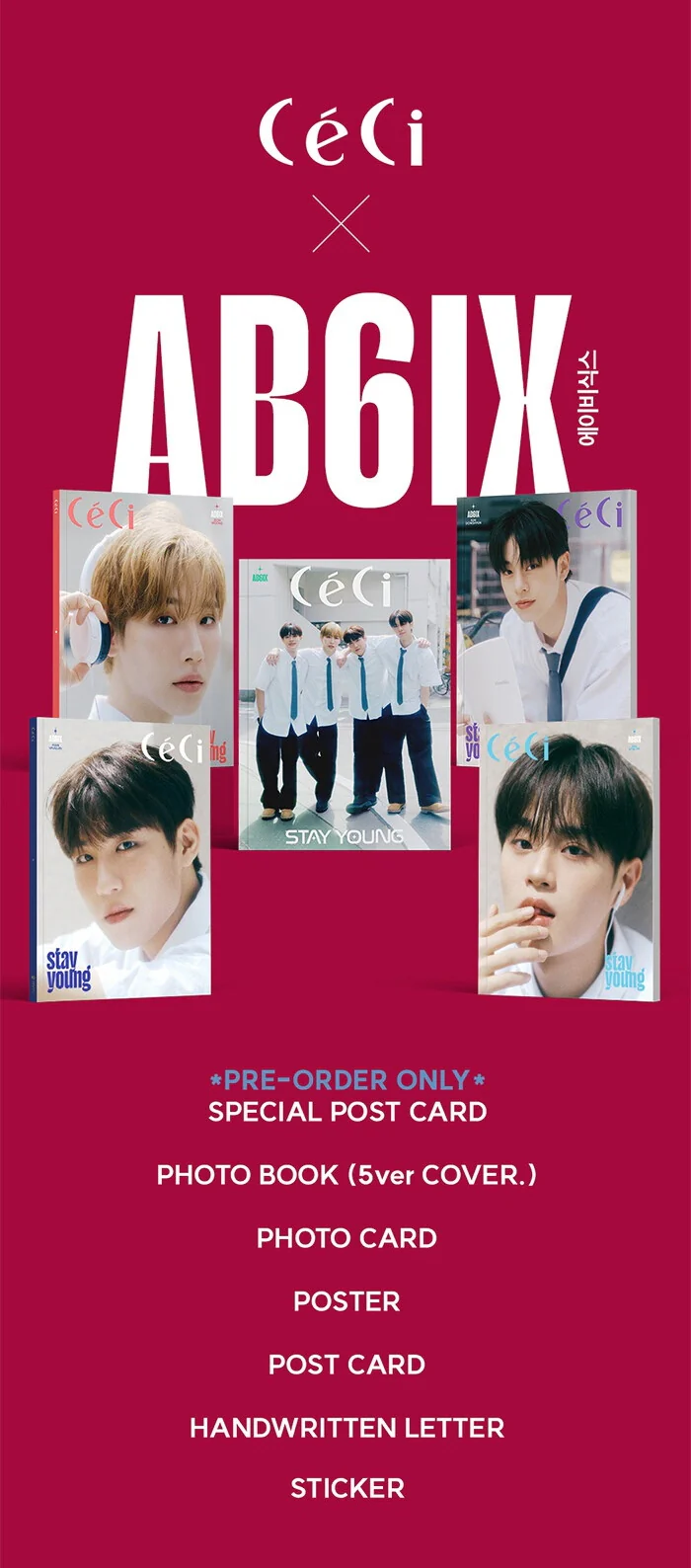 CECI PHOTOBOOK : AB6IX Edition [STAY YOUNG]+Pre-Order Gift - Image 2