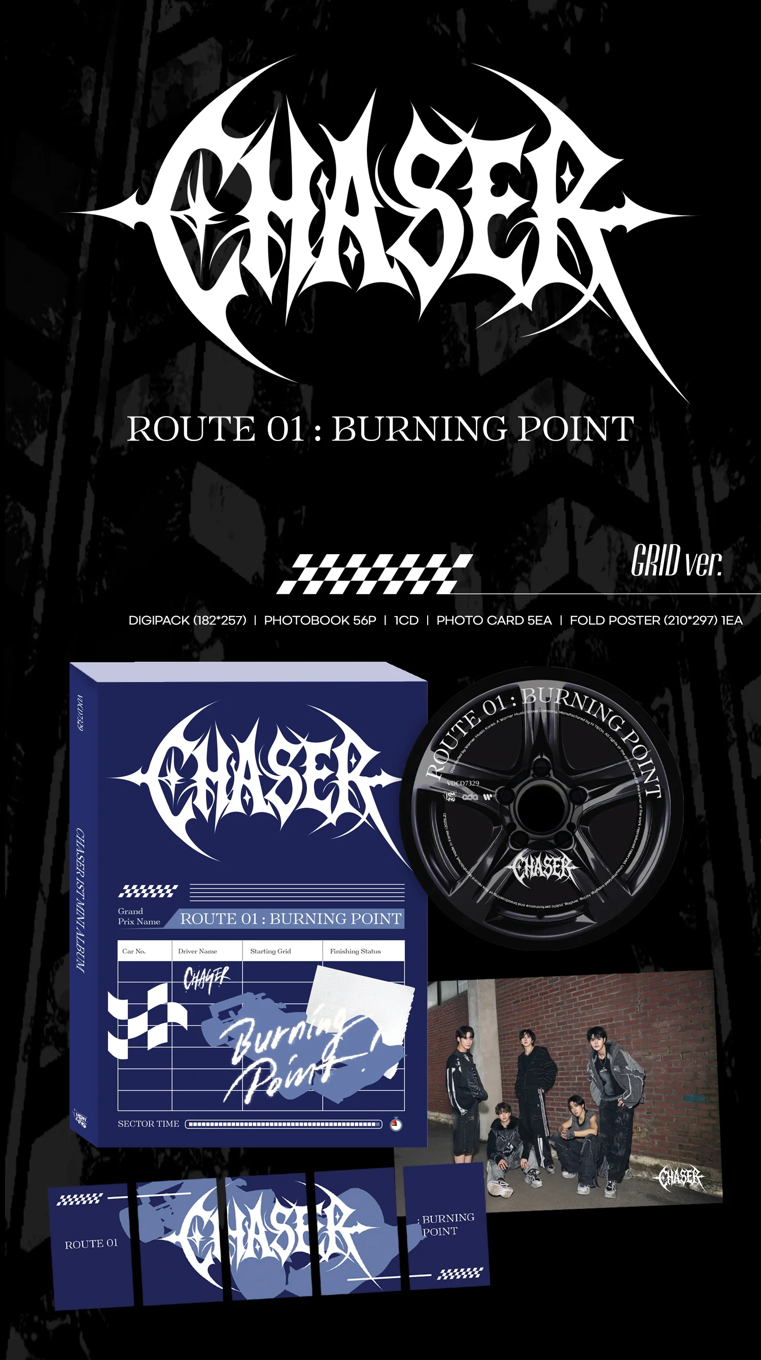 Chaser - 1st Mini Album Route 01 : Burning Point CD - Image 2