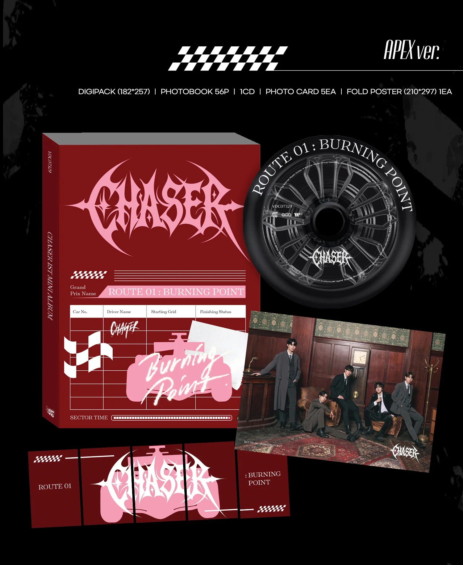 Chaser - 1st Mini Album Route 01 : Burning Point CD - Image 3