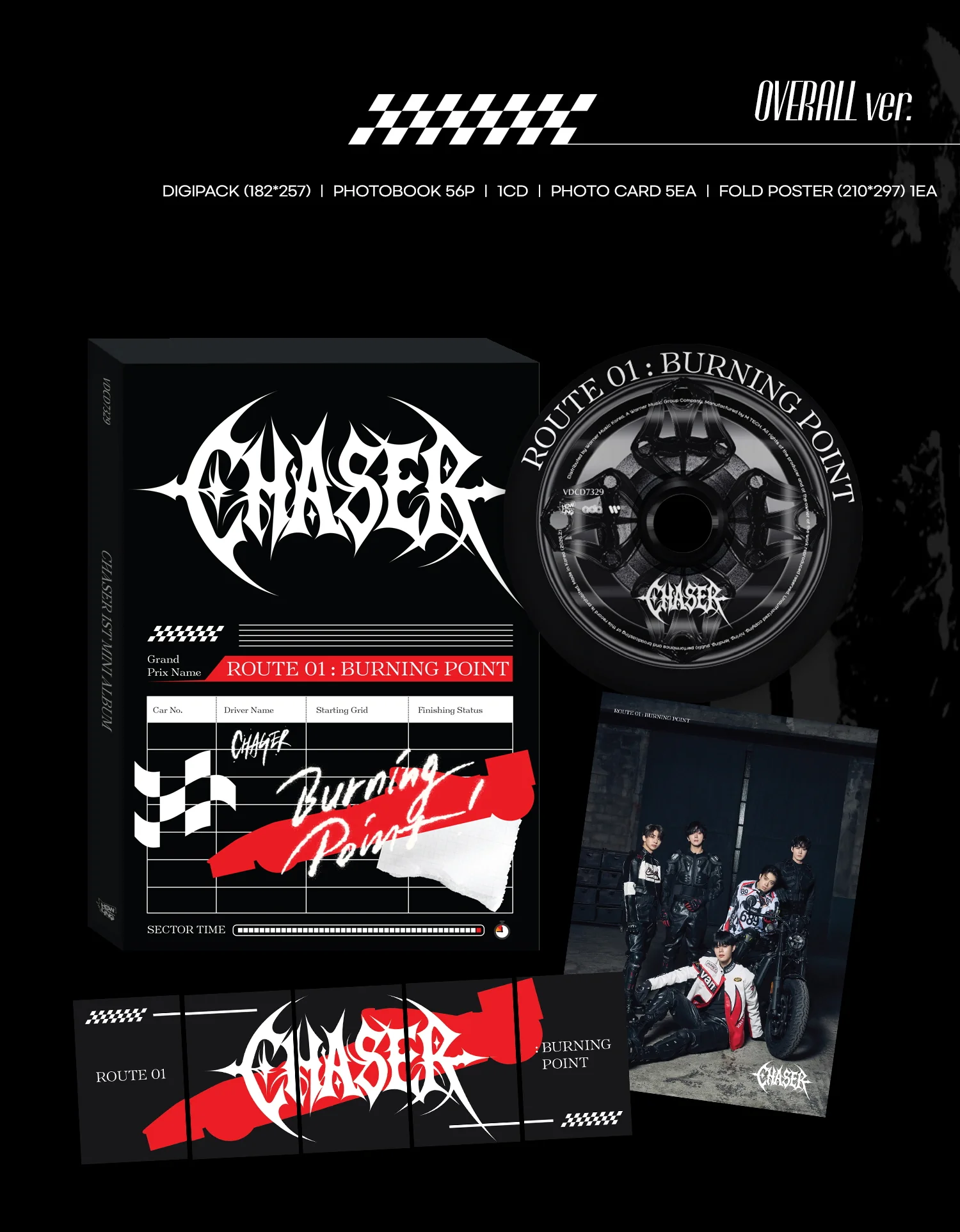 Chaser - 1st Mini Album Route 01 : Burning Point CD - Image 4