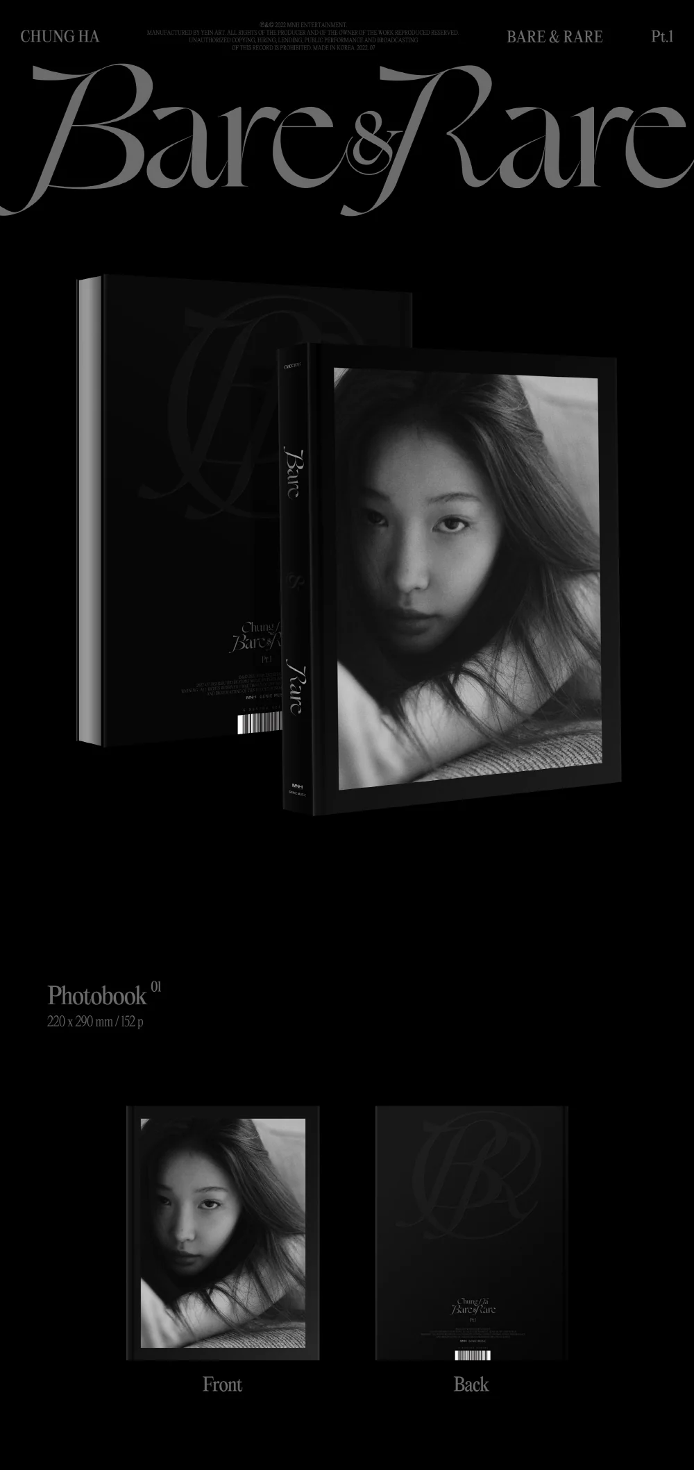 CHUNGHA - 2nd Studio Album Bare & Rare Pt.1 CD - Image 2