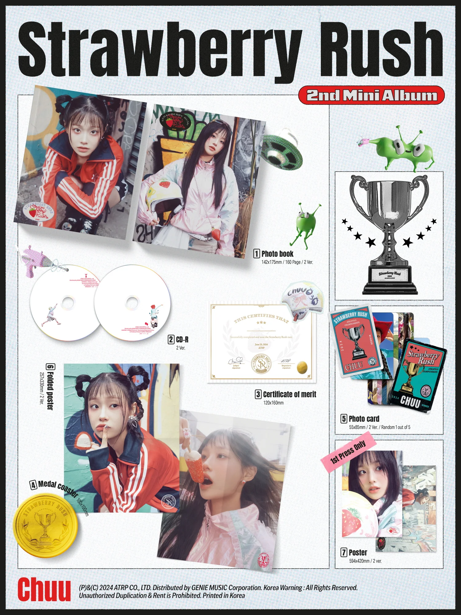 CHUU - Strawberry Rush (2nd Mini Album) CD - Image 2