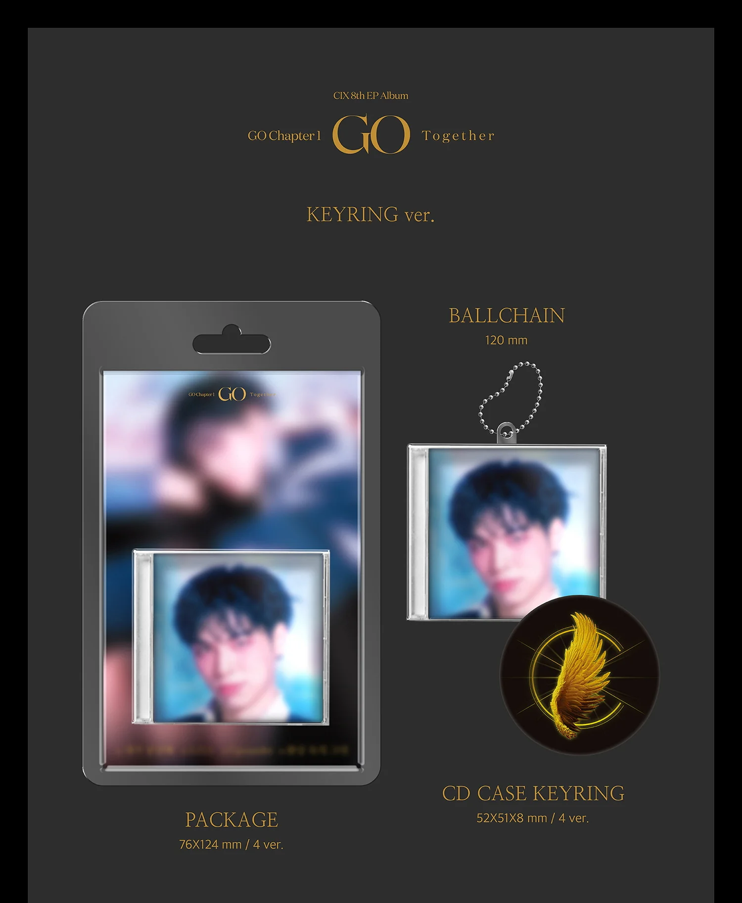 Cix - 8th Mini Album Go Chapter 1 : Go Together Keyring Random version QR Card Album - Image 4