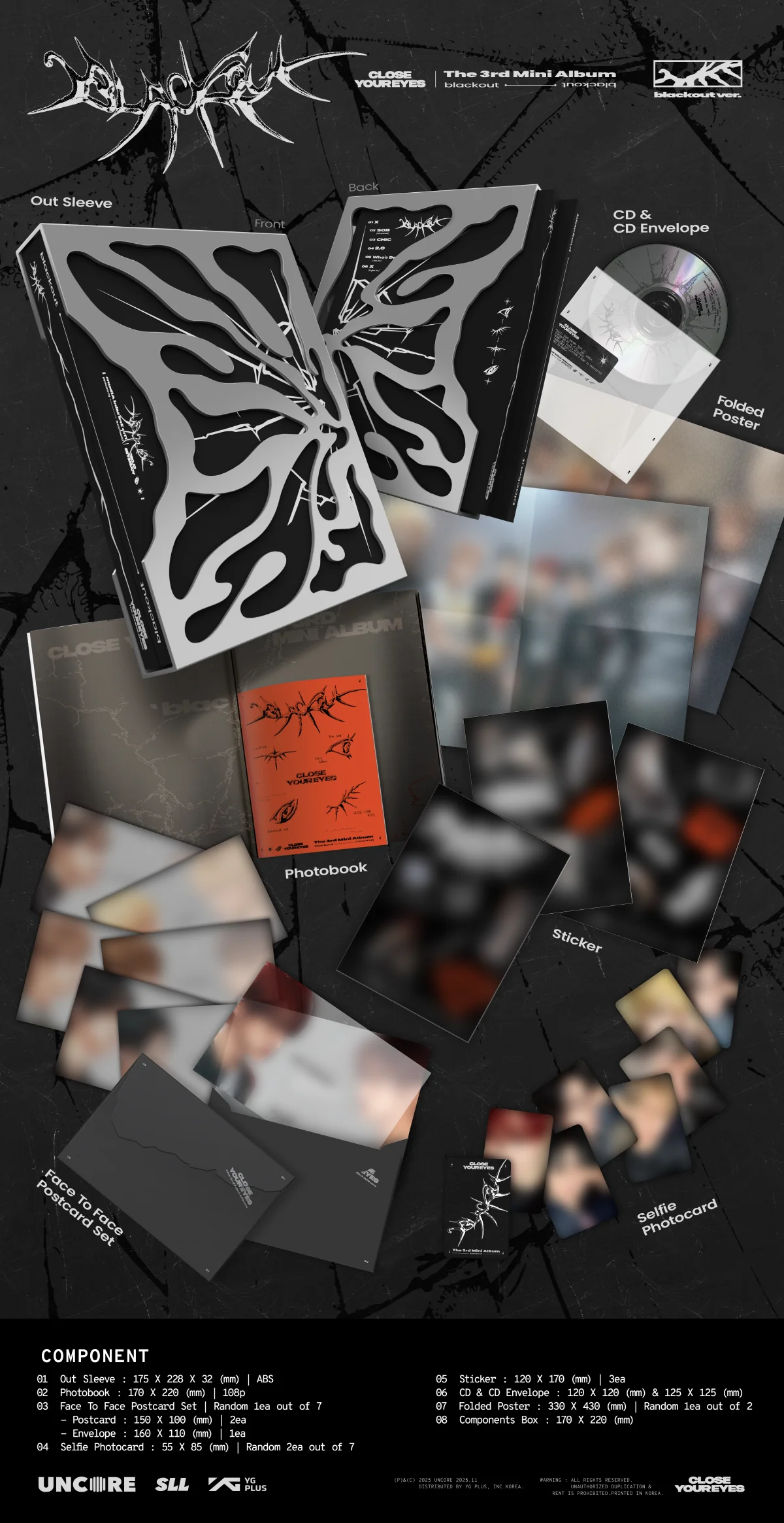CLOSE YOUR EYES - 3rd Mini Album blackout [blackout ver.] - Image 2