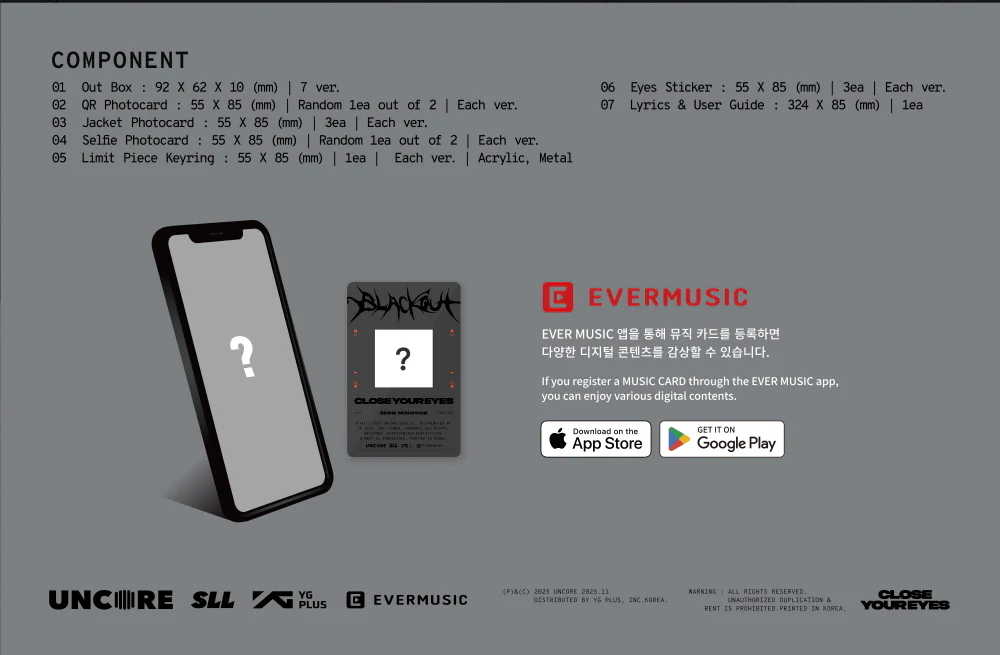 CLOSE YOUR EYES - 3rd Mini Album blackout [eyes ver.] - Image 3