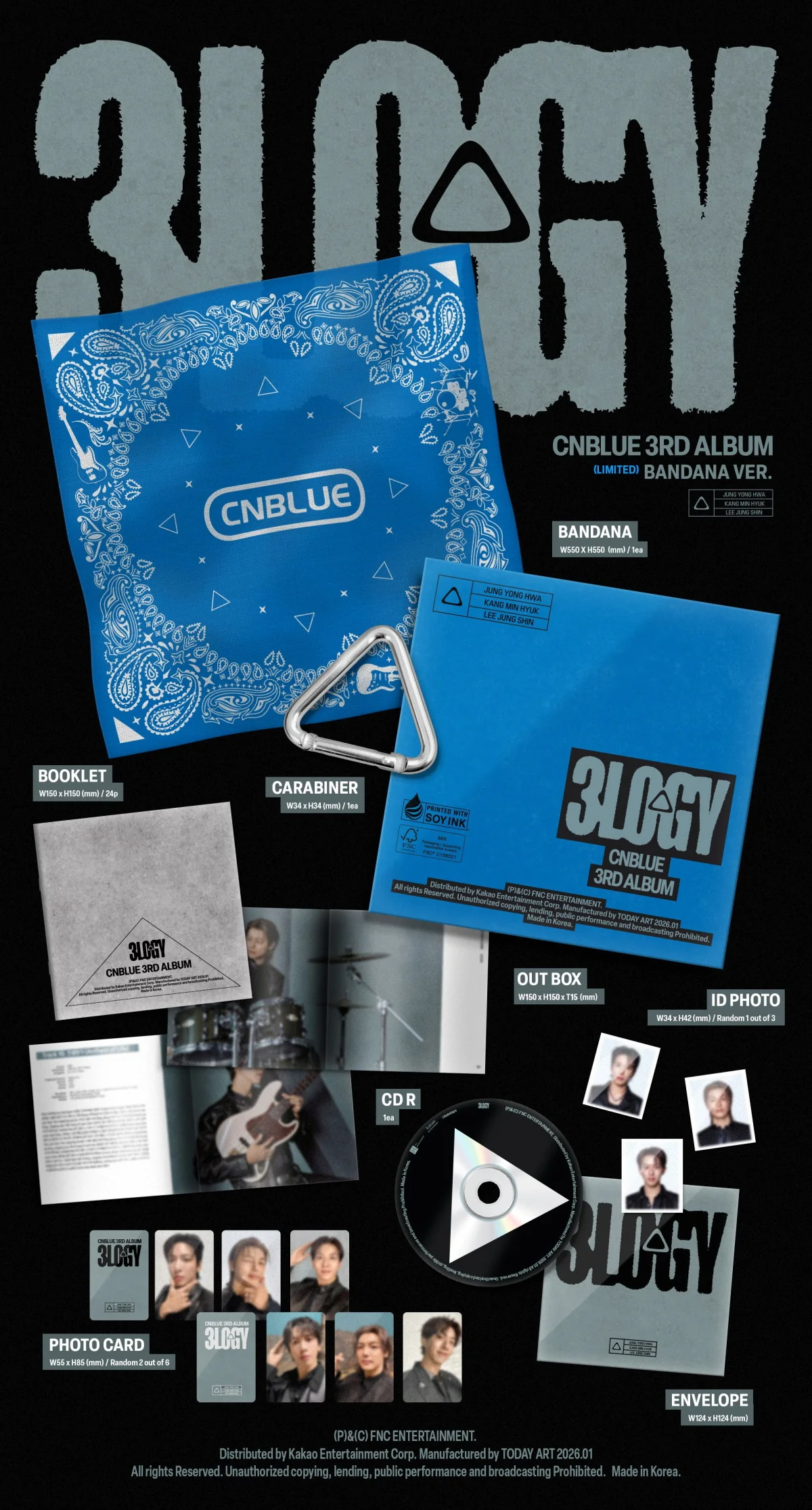 CNBLUE - 3LOGY [BANDANA VER.] Limited Edition Album - Image 2