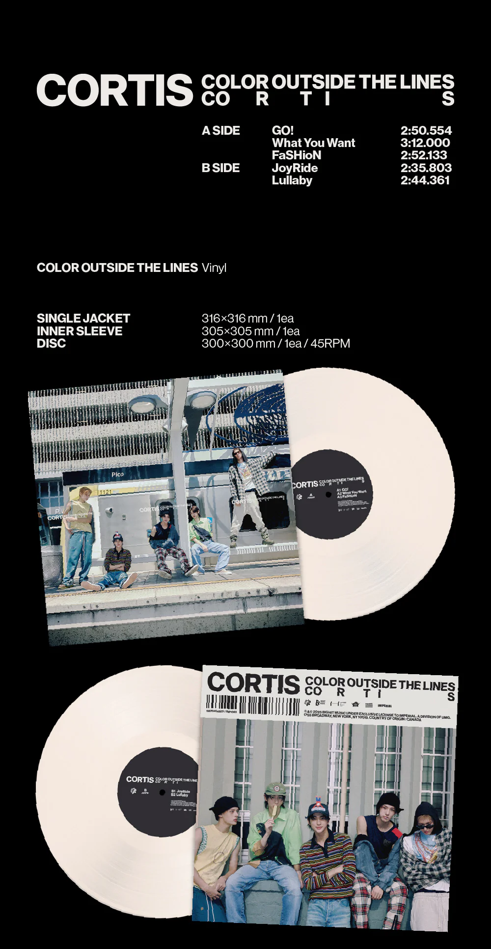 CORTIS - 1st EP COLOR OUTSIDE THE LINES [Vinyl] LP - Image 2