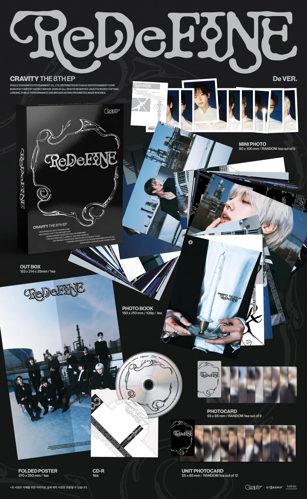 Cravity - 8th EP ReDeFINE De version Limited Edition CD - Image 2
