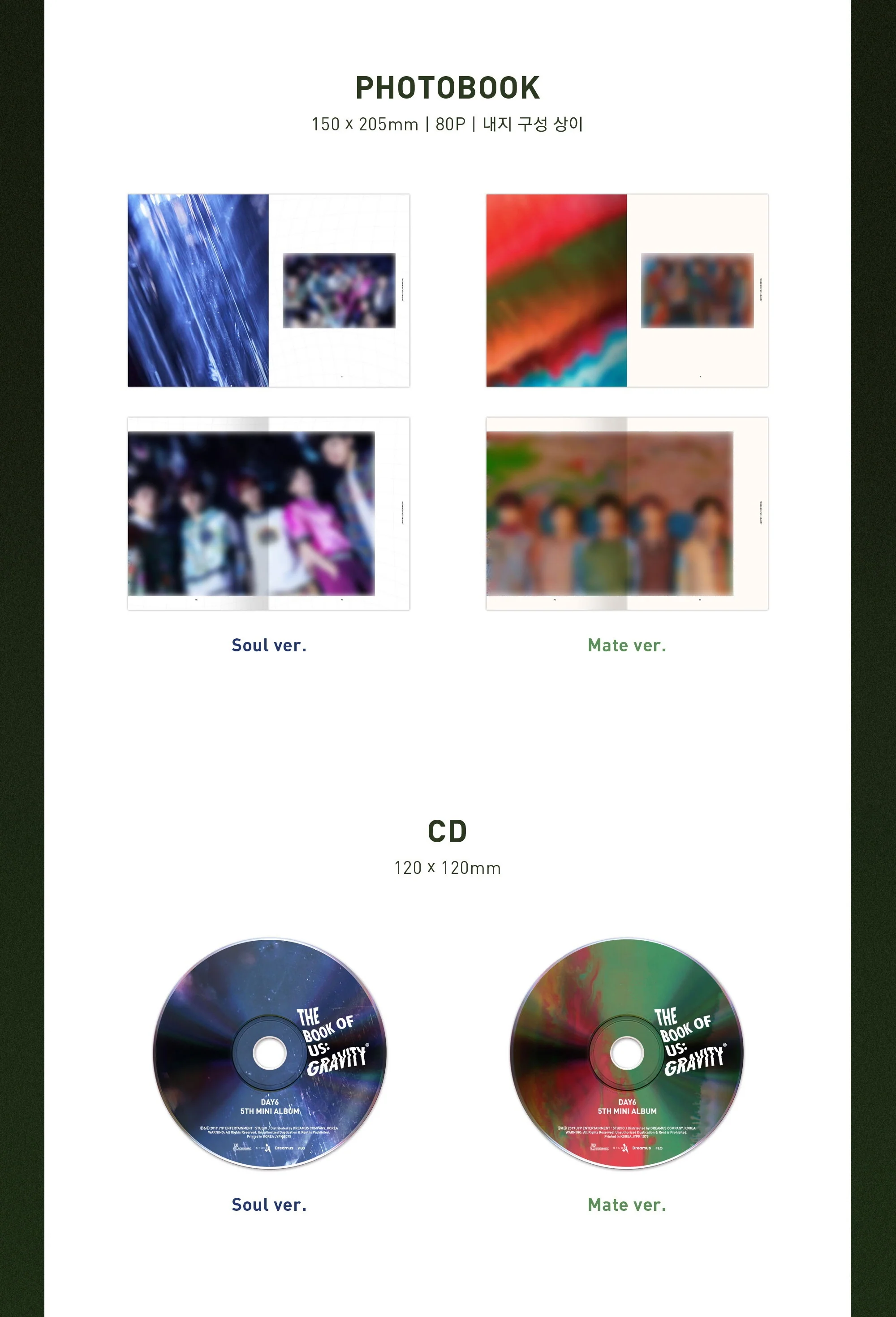DAY6 - 5th Mini Album The Book of Us : Gravity [2 ver. Set] - Image 3