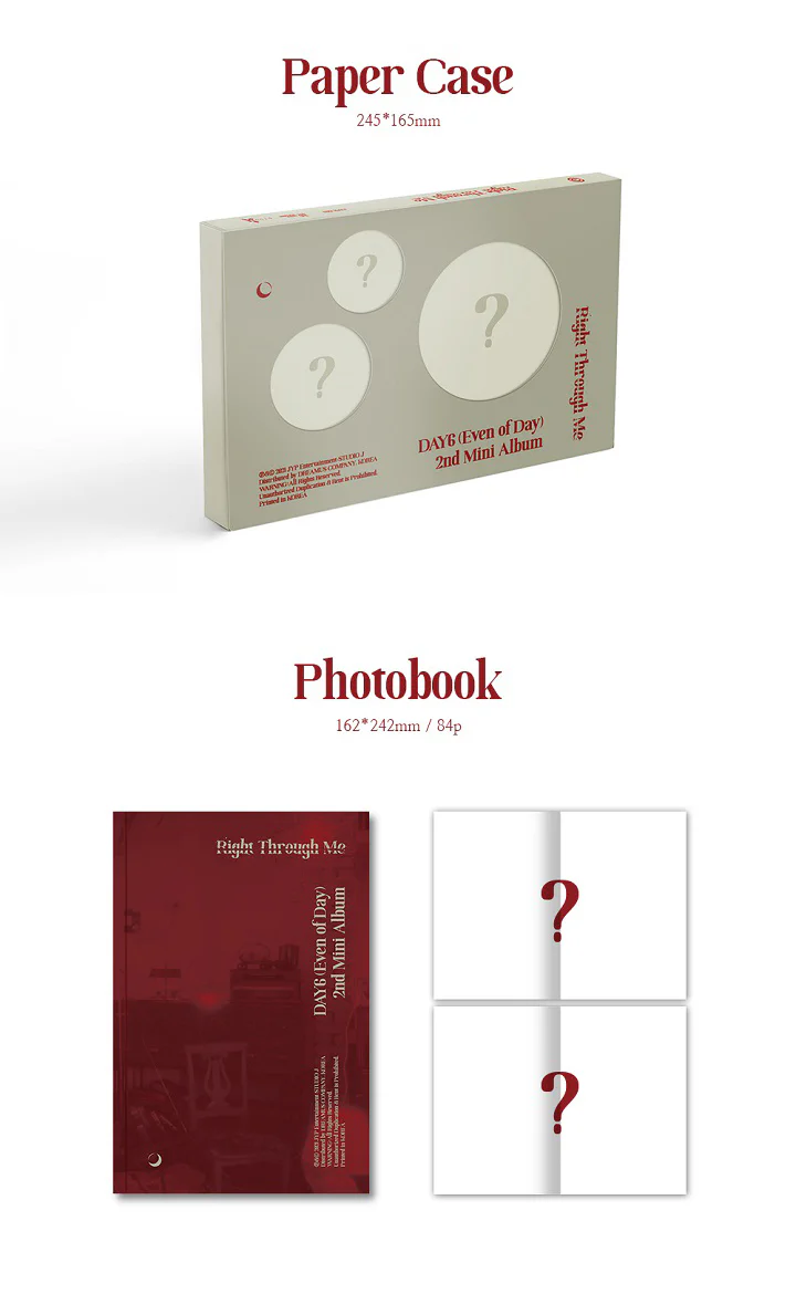 DAY6 EVEN OF DAY - Right Through Me (2nd Mini Album) CD+Extra Photocards Set - Image 3