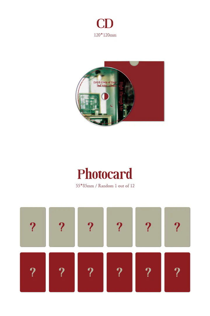 DAY6 EVEN OF DAY - Right Through Me (2nd Mini Album) CD+Extra Photocards Set - Image 4