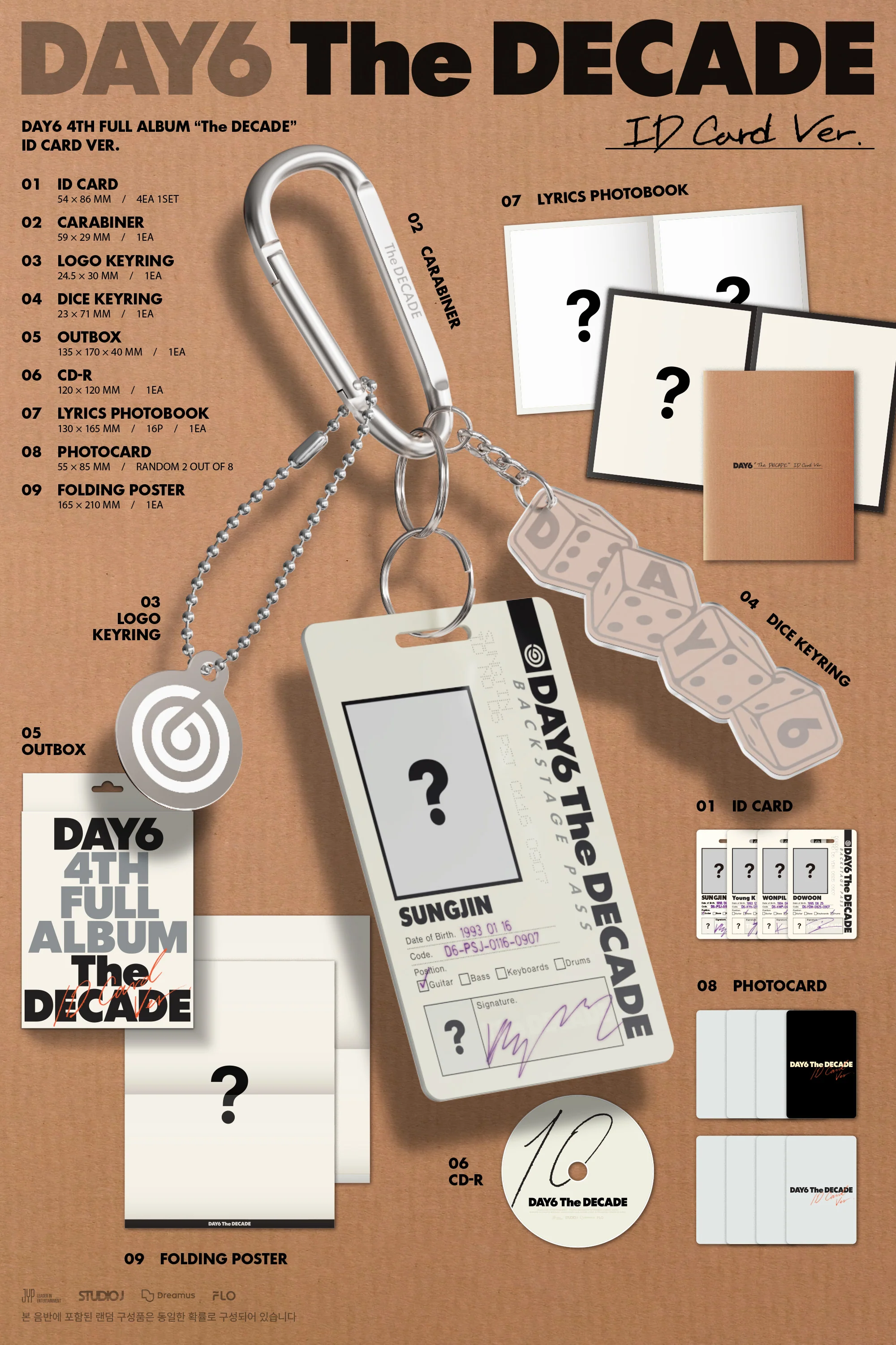 Day6 - Vol.4 The Decade ID Card (MD) version CD - Image 3