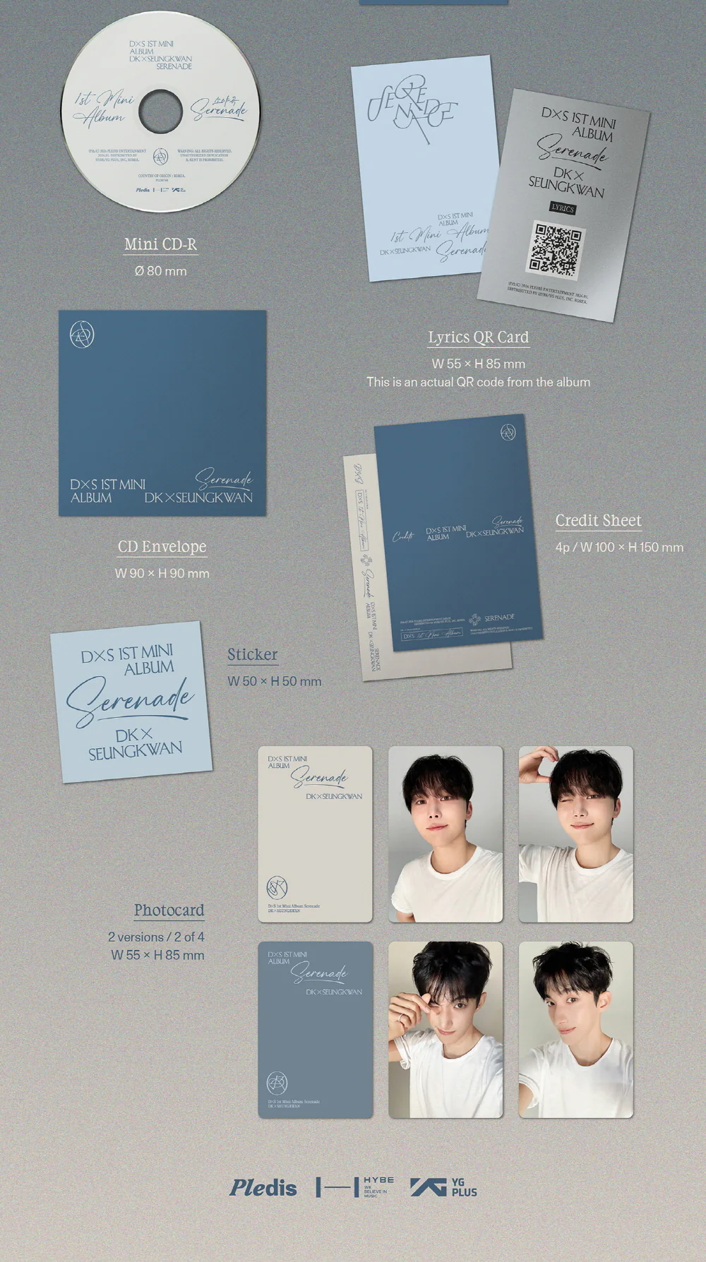 Dk X Seungkwan - 1st Mini Album Serenade Compact Random version CD - Image 3