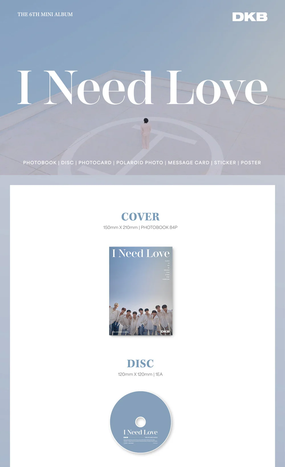 DKB - 6th Mini Album I Need Love CD - Image 2