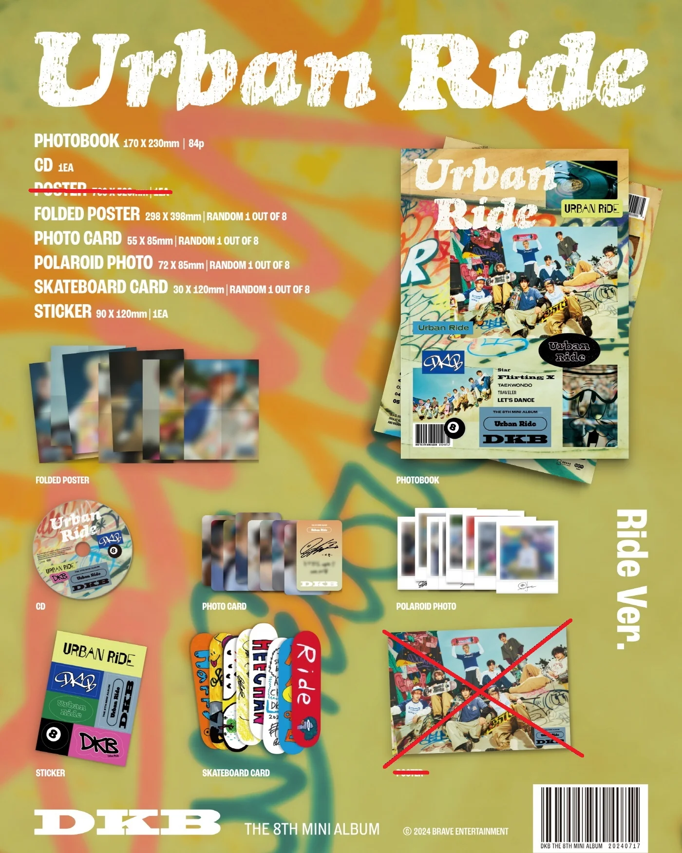 DKB DARK B - 8th Mini Album Urban Ride CD - Image 2