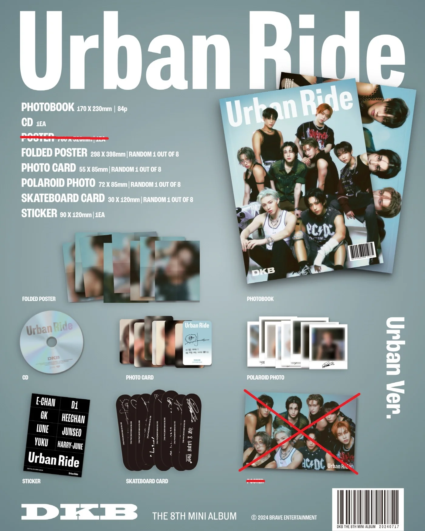 DKB DARK B - 8th Mini Album Urban Ride CD - Image 3