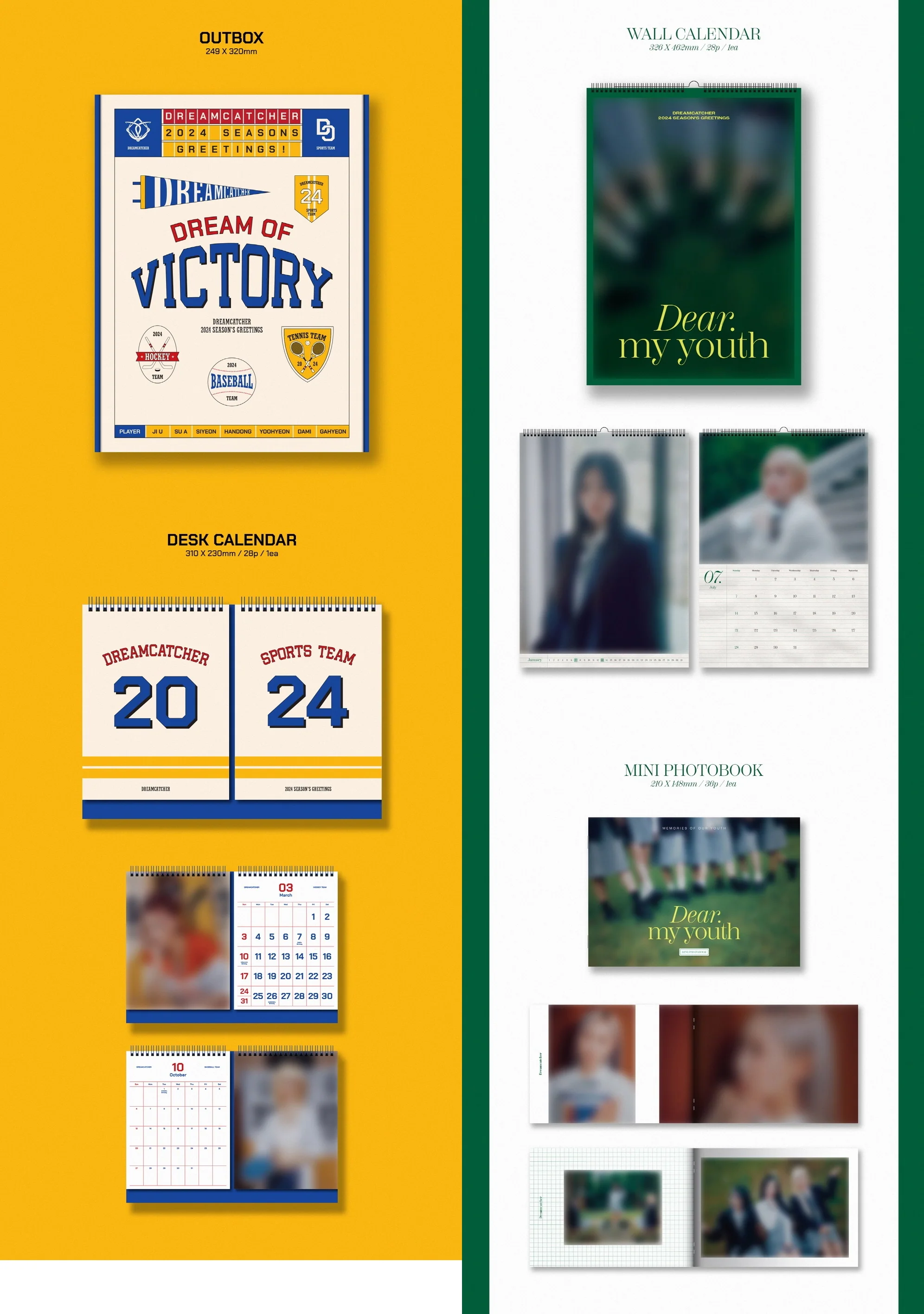 Dreamcatcher - 2024 SEASON’S GREETINGS [DREAM OF VICTORY+Dear. my youth ver. SET] - Image 3