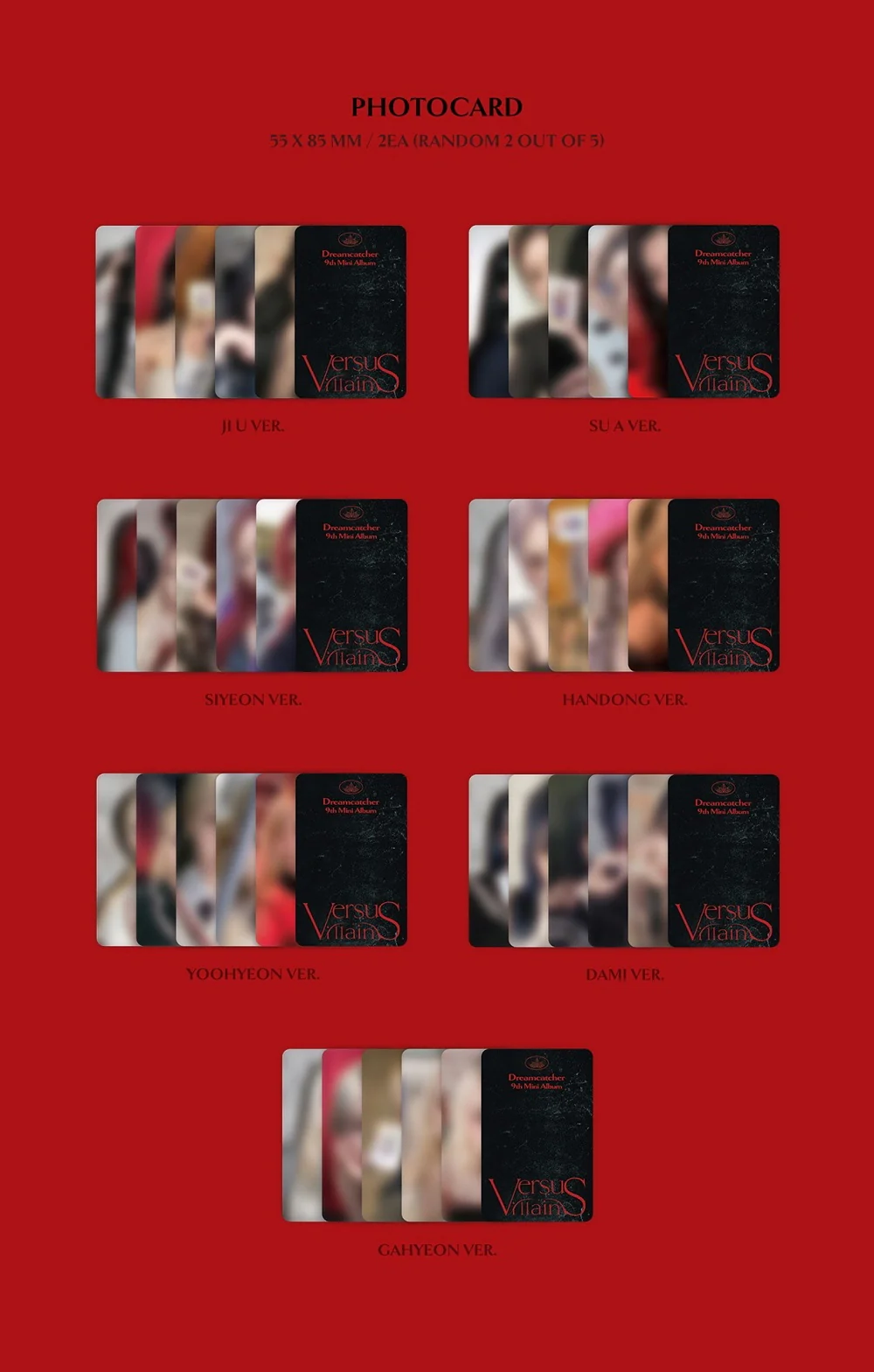 DREAMCATCHER - 9th Mini Album VillainS POCA Album+Extra Photocards Set - Image 5