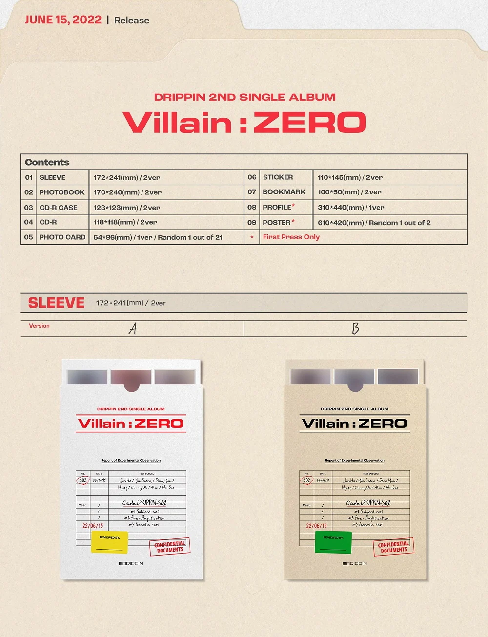 DRIPPIN - 2nd Single Album Villain : ZERO - Image 2
