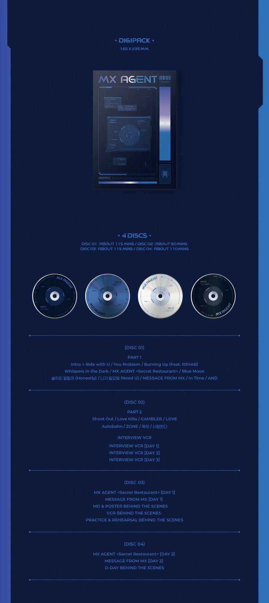 2022 MONSTA X 6TH OFFICIAL FANCLUB MONBEBE FAN-CONCERT MX AGENT DVD - Image 4