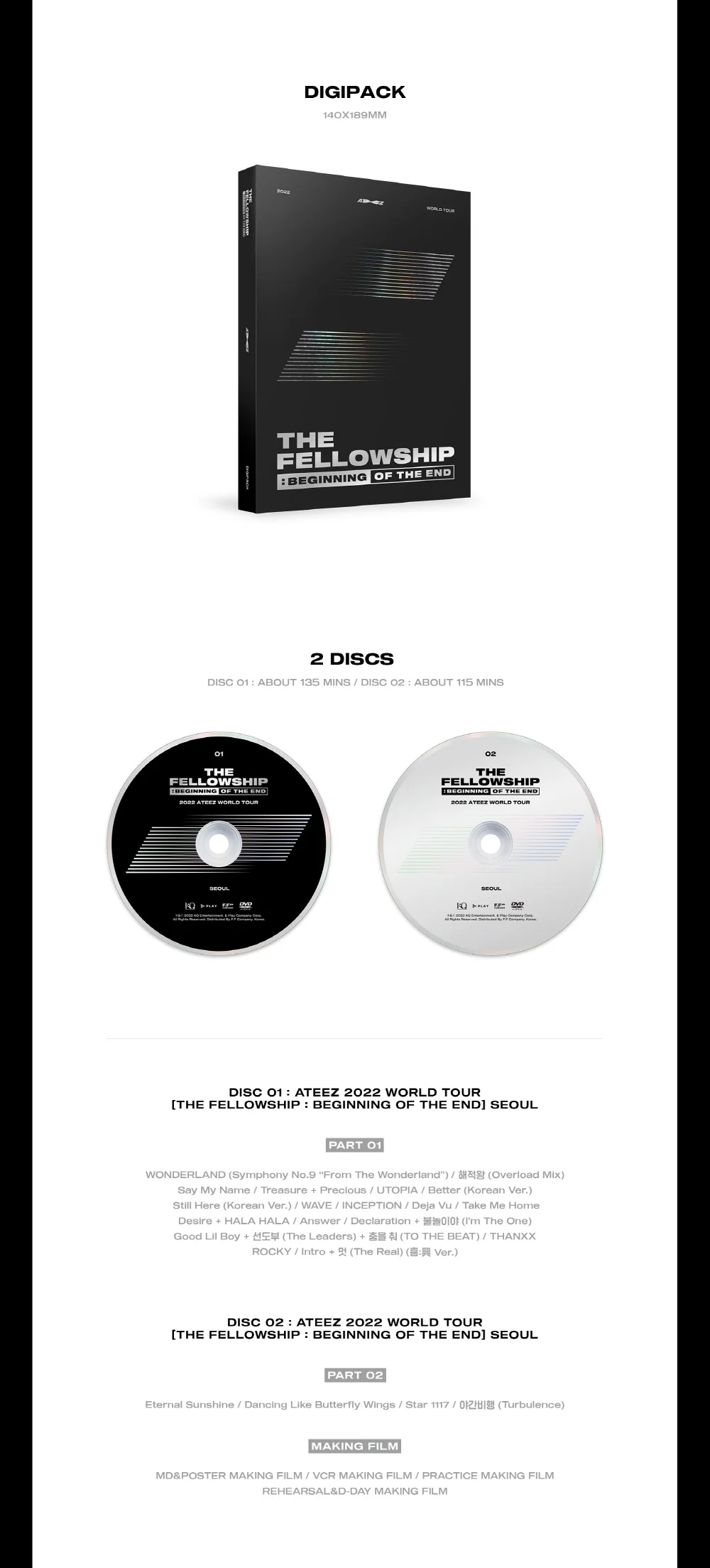 ATEEZ THE FELLOWSHIP : BEGINNING OF THE END SEOUL DVD - Image 3