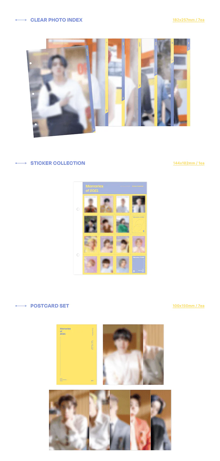 BTS Memories of 2021 DVD+Extra Photocard Set - Image 4