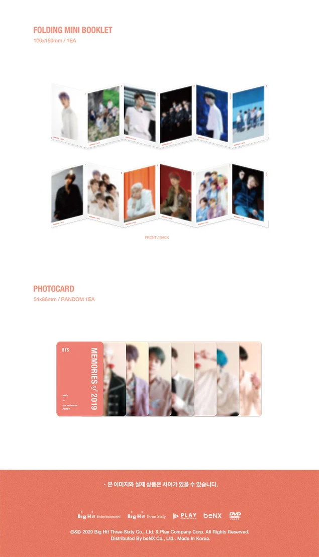 [REISSUE] BTS MEMORIES OF 2019 DVD+Extra Photocard Set - Image 6