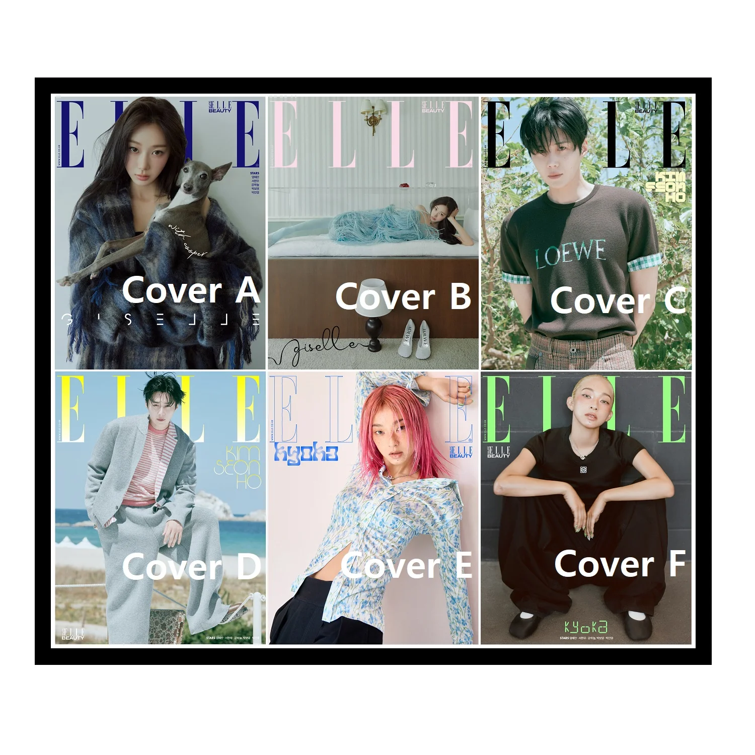 Elle Magazine Korea August 2025 Giselle Kim Seon Ho Kyoka (A/B/C/D/E/F Cover) - Image 8