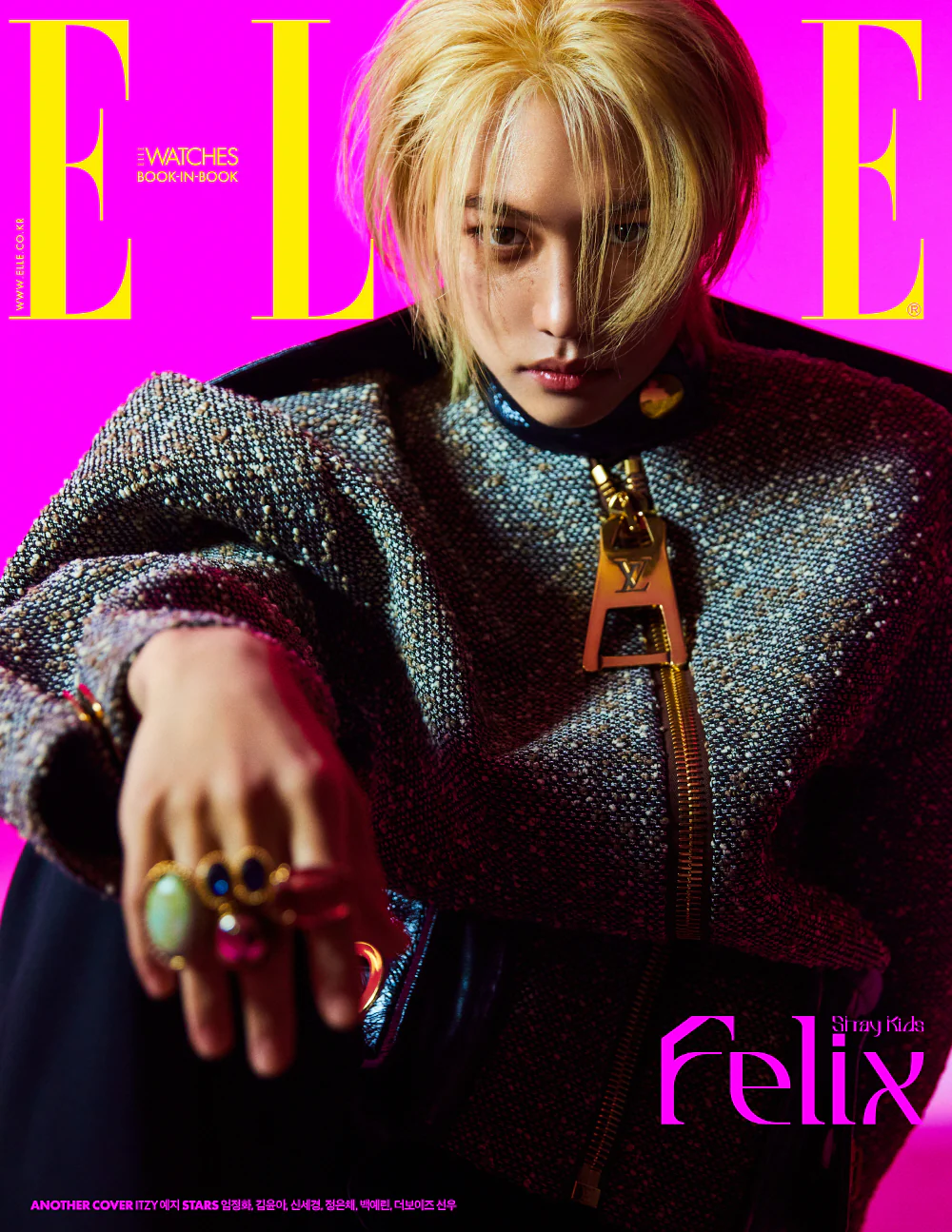 ELLE MAGAZINE MAY 2023 STRAY KIDS FELIX ITZY YEJI THE BOYZ SUNWOO - Image 3