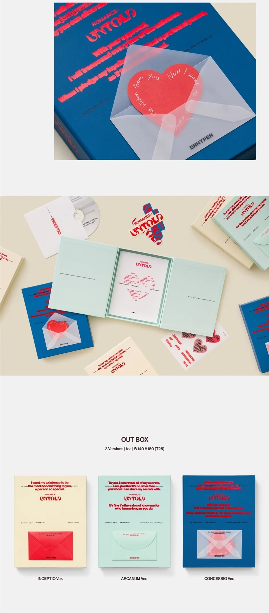 ENHYPEN - 2nd Studio Album Romance : Untold [3 versions SET] - Image 3