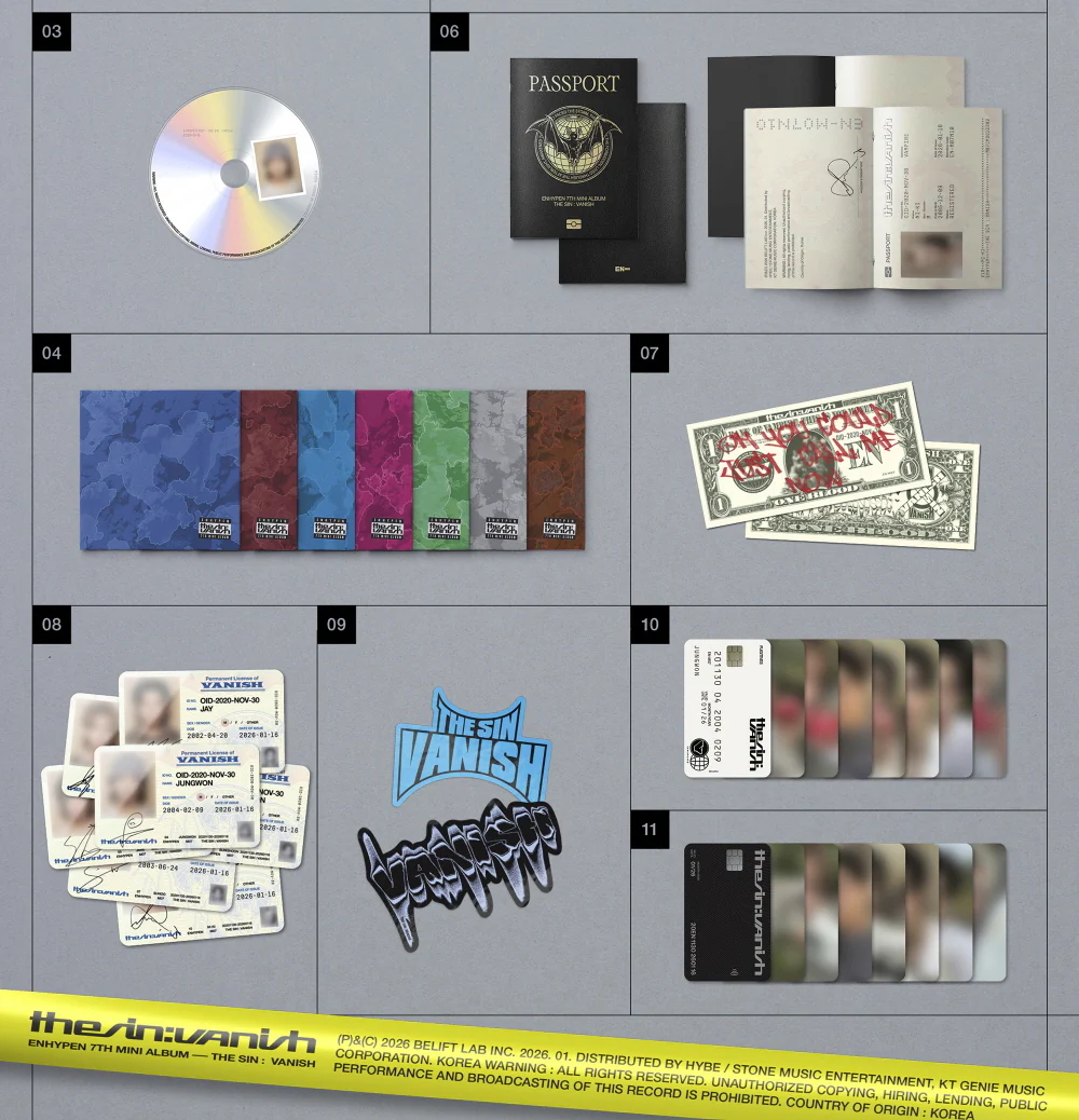 ENHYPEN - 7th Mini Album THE SIN : VANISH [FUGITIVES Ver.] - Image 3