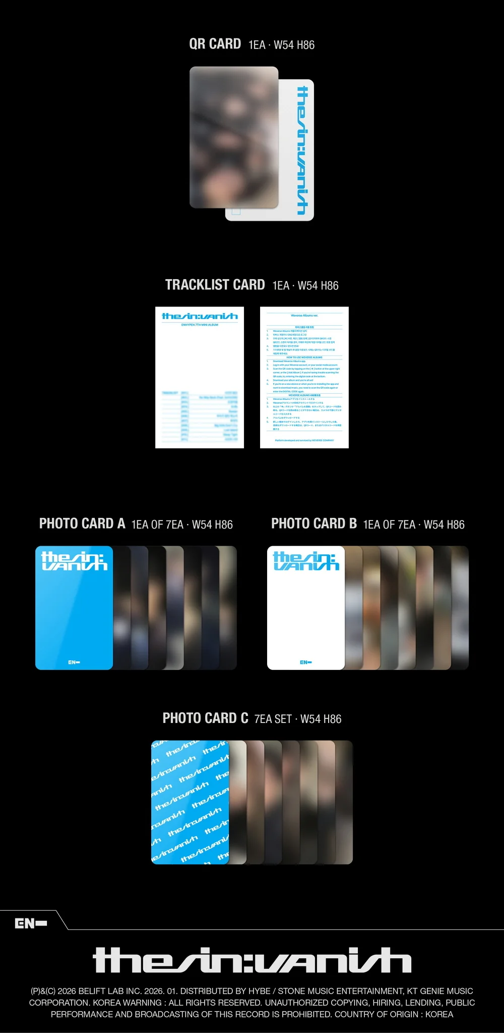 ENHYPEN - 7th Mini Album THE SIN : VANISH [Weverse Albums ver.] - Image 3