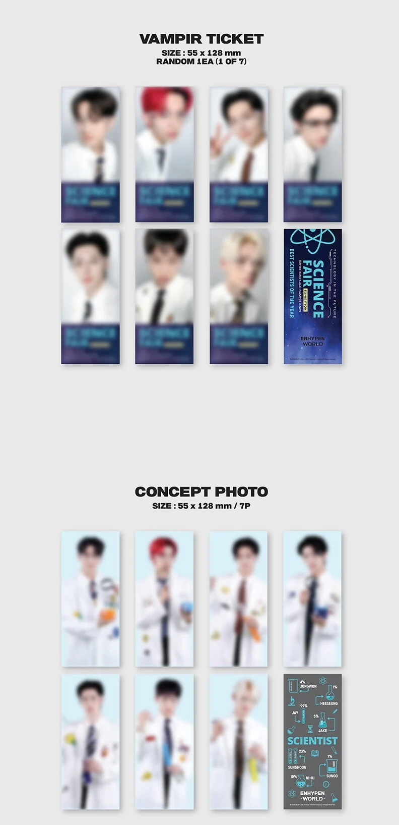 Enhypen World Coupon Card Collection Scientist Basic version - Image 3