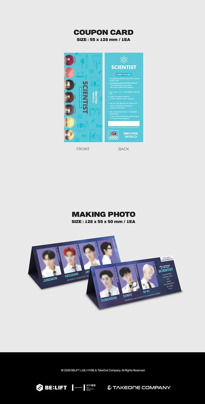 Enhypen World Coupon Card Collection Scientist Basic version - Image 4