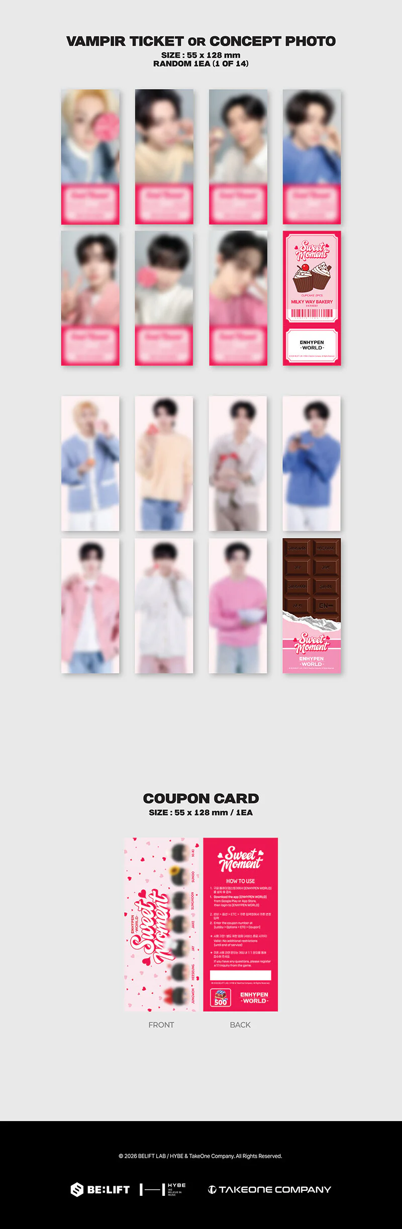 ENHYPEN WORLD COUPON CARD COLLECTION [SWEET MOMENT GIFT ver.] - Image 3