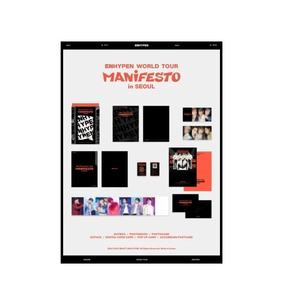 ENHYPEN WORLD TOUR [MANIFESTO] IN SEOUL DIGITAL CODE+Pre-Order Benefit