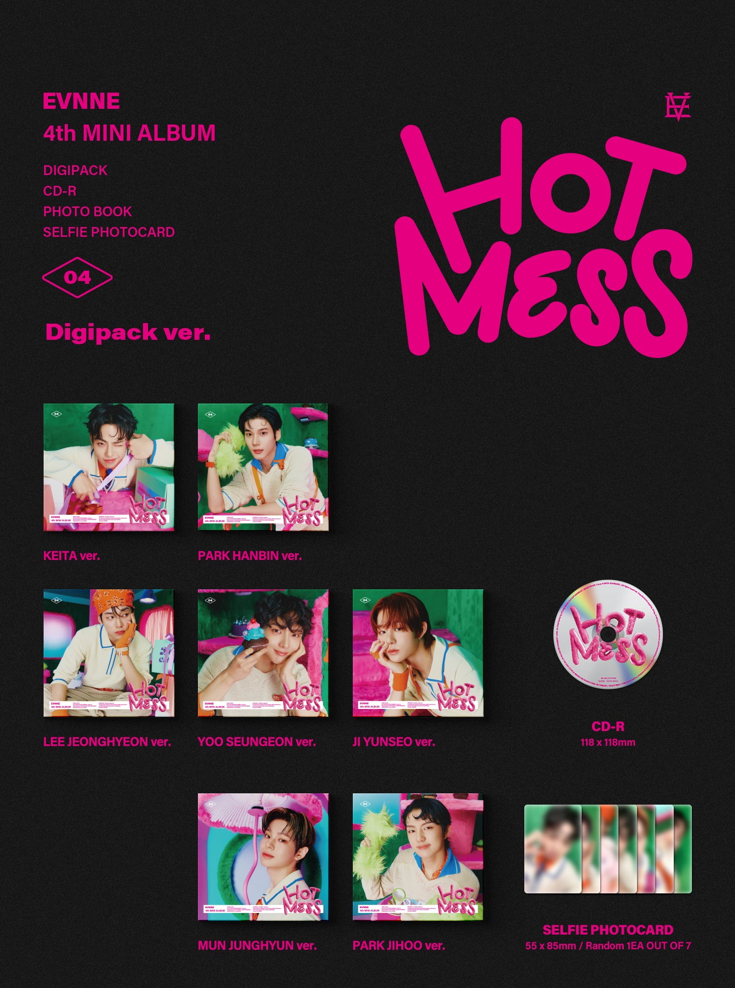 Evnne - 4th Mini Album Hot Mess Digipack version CD - Image 2