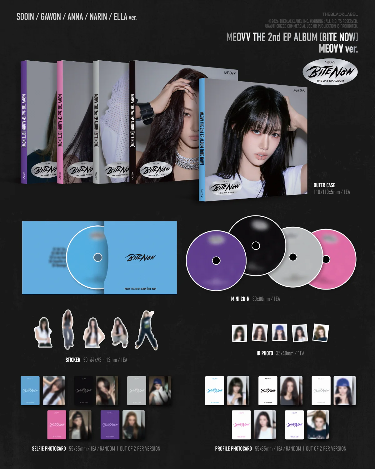 [EXCLUSIVE POB] Meovv - 2nd EP Bite Now Meovv version CD+Pre-Order Gift - Image 2