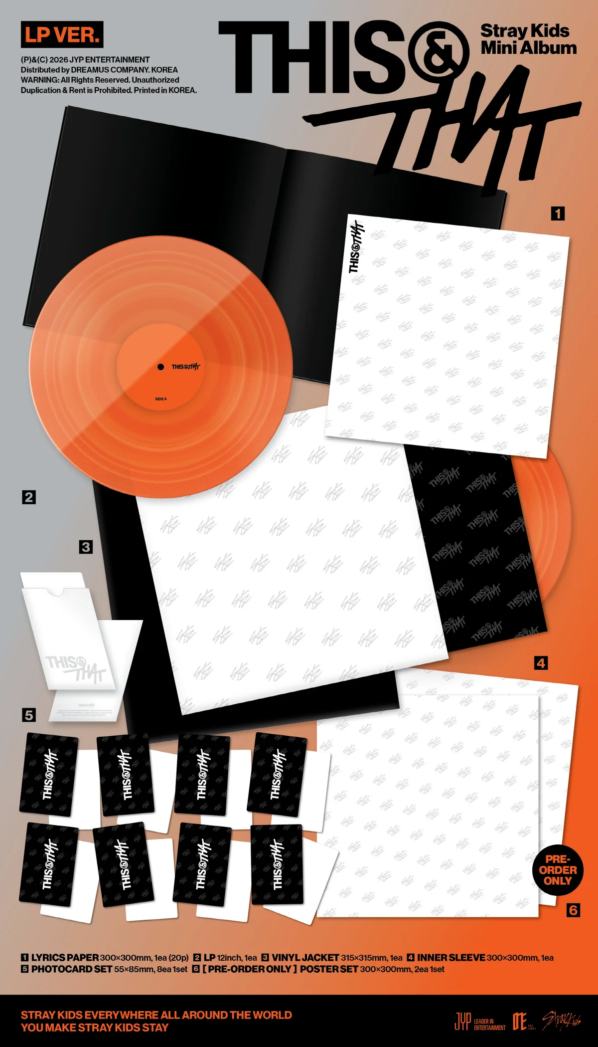 [EXCLUSIVE POB] Stray Kids - THIS & THAT [LP VER.] Album+Pre-Order Gift - Image 2